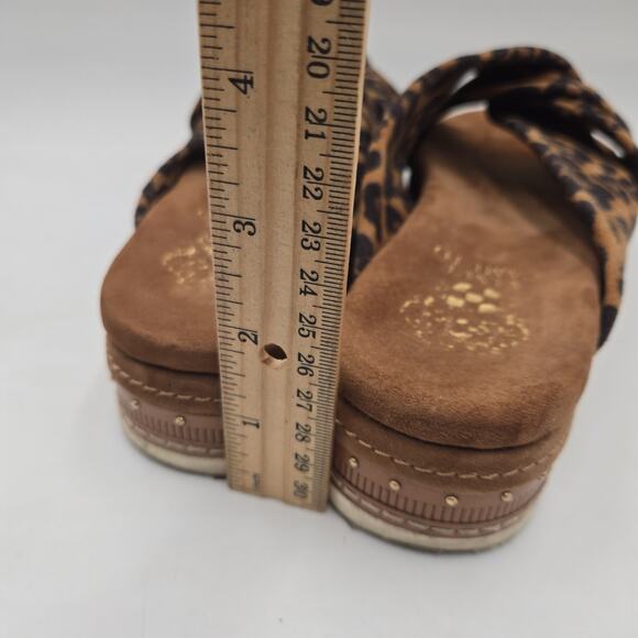 Vince Camuto Rareden 6.5 M Platform Slip On Slide Sandal Summer Leopard Mule - Picture 5 of 7
